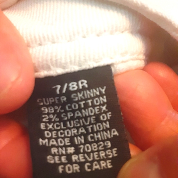 Rue 21 white Jean's size 7/8 regular - Picture 4 of 10